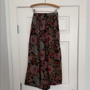 Promesa A-Line Skirt with Floral Design - Multicolor